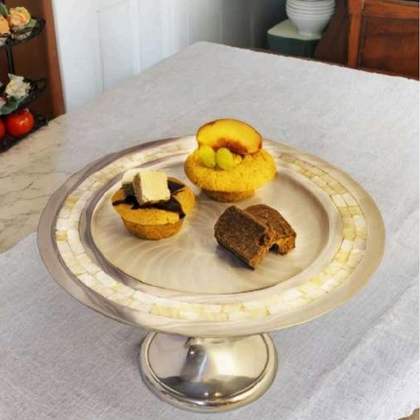 Royal Pearl Mosaic Cake Stand