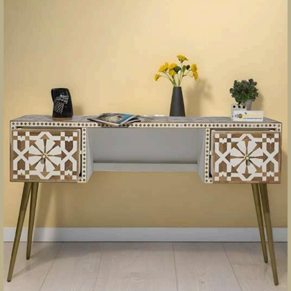 Starburst Bone Inlay Console Table