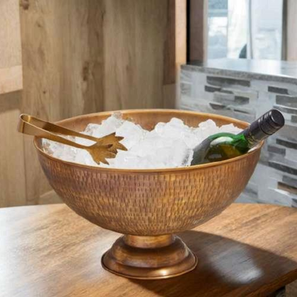 Handcrafted Hammered Copper Ice Bucket Bowl